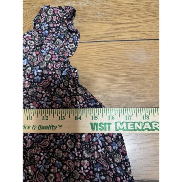 LOFT Women Sleeveless Blouse Size Small Paisley Ruffles Lightweight Beach Summer - Picture 5 of 8